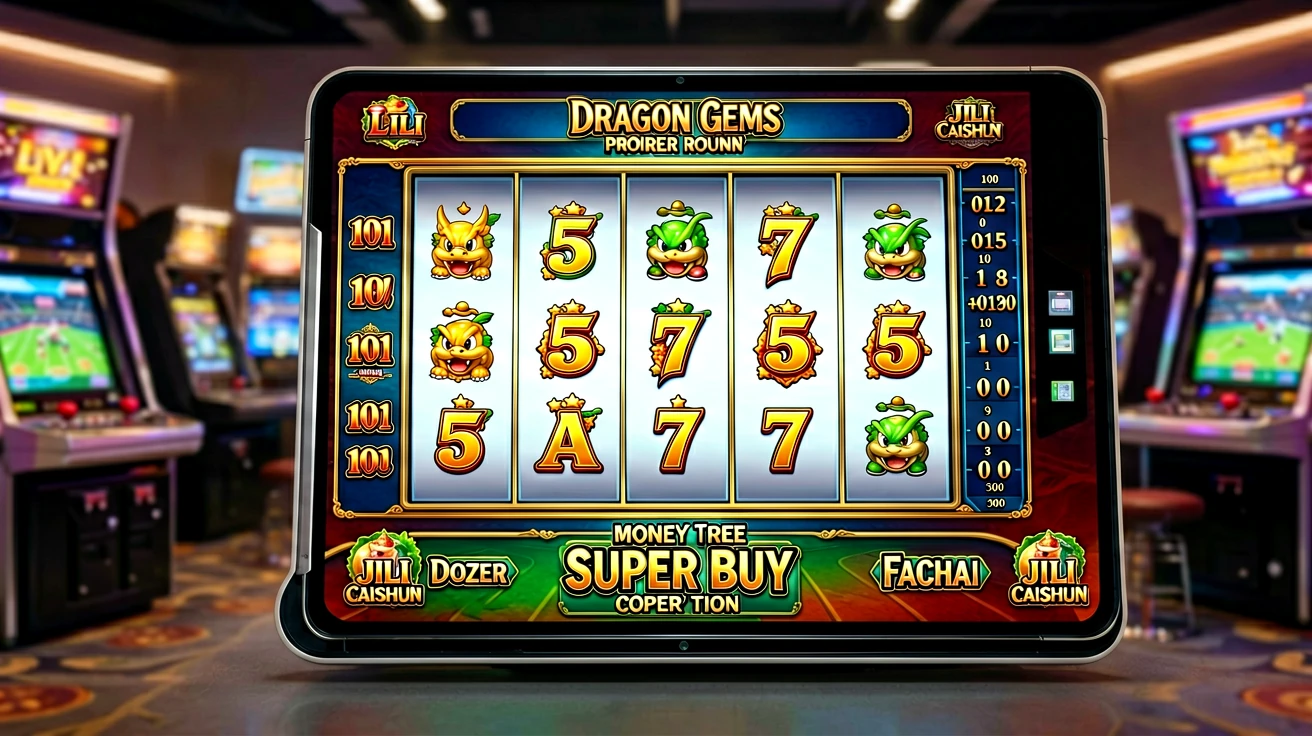 ဂိမ်းလော့ဘီကွက်ပေါ်ရှိ JILI Caishen ပုံစံ arcade ဂိမ်းမျက်နှာပြင်များ ကျယ်ကျယ်ပြန့်ပြန့် မြင်ကွင်း