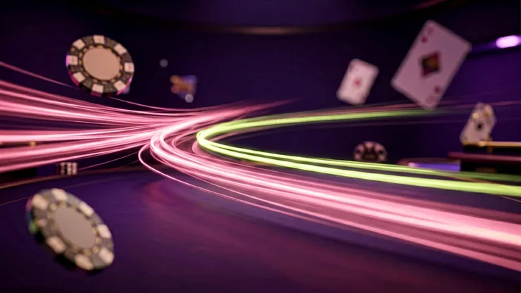 Lucky Slots လော့ဘီ၏ အလင်းရောင်လှိုင်းကို ဖော်ပြသည့် ပုံ